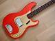 1959 Fender Precision Bass Pre-cbs Vintage Bass Gold Guard Fiesta Red With Case