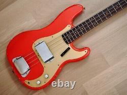 1959 Fender Precision Bass Pre-CBS Vintage Bass Gold Guard Fiesta Red with Case