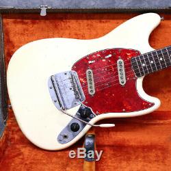 1966 Fender Mustang Olympic White Ohsc Andy Baxter Bass & Guitars