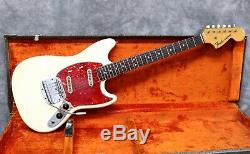 1966 Fender Mustang Olympic White Ohsc Andy Baxter Bass & Guitars
