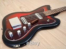 1966 Silvertone 1443 Vintage Electric Bass Guitar Full Scale, Danelectro USA