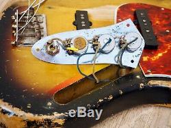 1967 Fender Jazz Bass Vintage Electric Bass Guitar Sunburst withCase