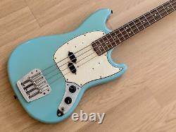 1967 Fender Mustang Bass Vintage Electric Short Scale Bass Daphne Blue with Case