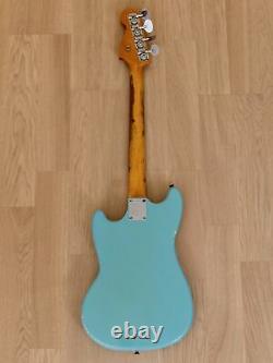 1967 Fender Mustang Bass Vintage Electric Short Scale Bass Daphne Blue with Case