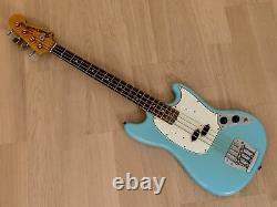 1967 Fender Mustang Bass Vintage Electric Short Scale Bass Daphne Blue with Case