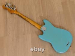 1967 Fender Mustang Bass Vintage Electric Short Scale Bass Daphne Blue with Case