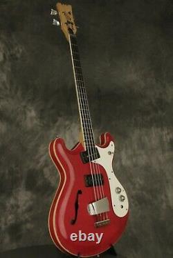 1967 Mosrite COMBO BASS semi-hollowbody RED