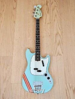 1970 Fender Competition Mustang Bass Vintage Electric Bass Gulf Colors with Case