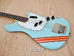 1970 Fender Competition Mustang Bass Vintage Electric Bass Gulf Colors with Case