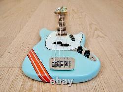 1970 Fender Competition Mustang Bass Vintage Electric Bass Gulf Colors with Case