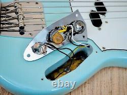 1970 Fender Competition Mustang Bass Vintage Electric Bass Gulf Colors with Case