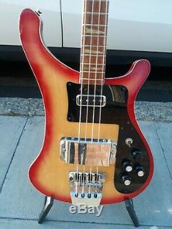 1970's Hondo Stereo Bass Guitar Sunburst Finish Good Working Order