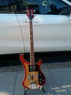 1970's Hondo Stereo Bass Guitar Sunburst Finish Good Working Order