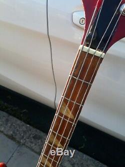 1970's Hondo Stereo Bass Guitar Sunburst Finish Good Working Order