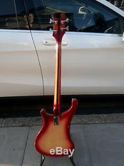 1970's Hondo Stereo Bass Guitar Sunburst Finish Good Working Order