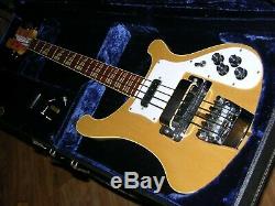 1970's Rickenbacker 4001 Vintage Electric Bass Guitar With Case