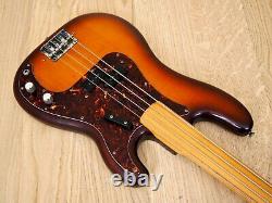 1970s Fernandes Fretless Vintage Electric P Bass FPB-70 VBS-FL Stone Logo, Japan