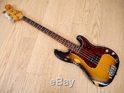 1971 Fender Precision Bass Vintage Electric Bass Guitar Sunburst with Case