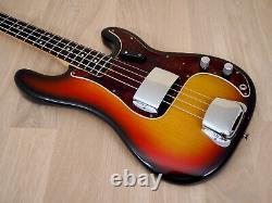 1971 Fender Precision Bass Vintage Electric Bass Guitar Sunburst with G&G Case