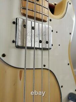 1972 Fender Telecaster Bass with Maple Fretboard 70s Vintage Blonde humbucker