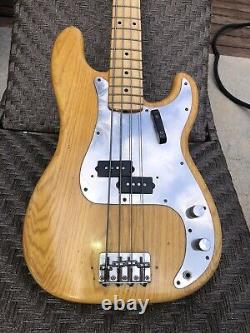 1976 Fender P Precision bass vintage, natural Fitted Road Case Original