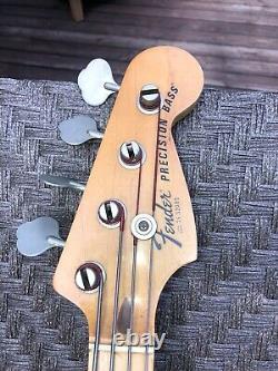 1976 Fender P Precision bass vintage, natural Fitted Road Case Original