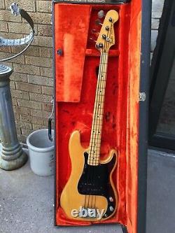 1976 Fender Precision USA Vintage Fullerton P-Bass All Original with Case