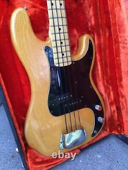 1976 Fender Precision USA Vintage Fullerton P-Bass All Original with Case