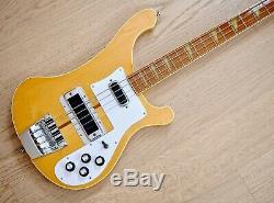 1976 Rickenbacker 4001 Vintage Electric Bass Guitar Mapleglo with Case, 4003