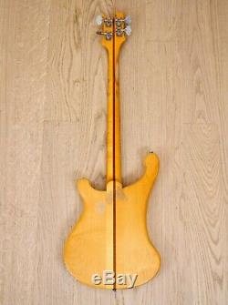 1976 Rickenbacker 4001 Vintage Electric Bass Guitar Mapleglo with Case, 4003