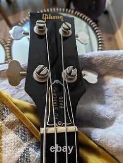 1977 Gibson RD Standard Bass Guitar in rare Ebony, plush branded Strap & gig bag