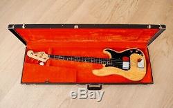 1978 Fender Precision Bass Vintage Electric Bass Guitar Natural with Case