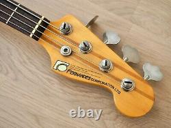 1980s Fernandes BO-60 Vintage Neck Through Double P Bass Natural Japan