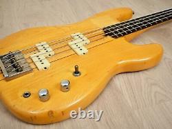 1980s Fernandes BO-60 Vintage Neck Through Double P Bass Natural Japan