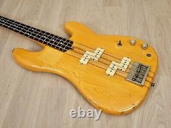 1980s Fernandes BO-60 Vintage Neck Through Double P Bass Natural Japan