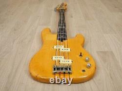 1980s Fernandes BO-60 Vintage Neck Through Double P Bass Natural Japan