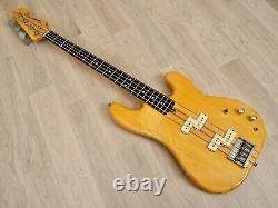 1980s Fernandes BO-60 Vintage Neck Through Double P Bass Natural Japan