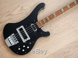 1981 Rickenbacker 4001 Vintage Electric Bass Guitar Jetglo with Case, 4003