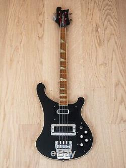 1981 Rickenbacker 4001 Vintage Electric Bass Guitar Jetglo with Case, 4003