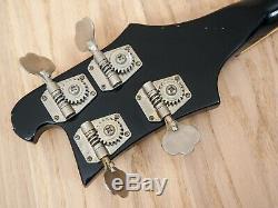 1981 Rickenbacker 4001 Vintage Electric Bass Guitar Jetglo with Case, 4003