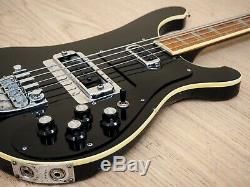 1981 Rickenbacker 4001 Vintage Electric Bass Guitar Jetglo with Case, 4003