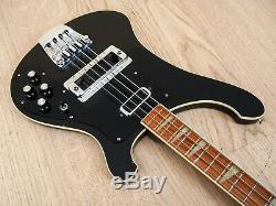 1981 Rickenbacker 4001 Vintage Electric Bass Guitar Jetglo with Case, 4003