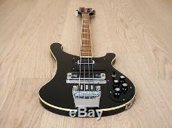 1981 Rickenbacker 4001 Vintage Electric Bass Guitar Jetglo with Case, 4003