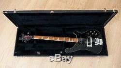 1981 Rickenbacker 4001 Vintage Electric Bass Guitar Jetglo with Case, 4003