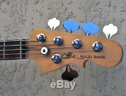 1985 G&L L-5500 5-string Electric Bass Guitar Sunburst G&L Case Leo Fender USA
