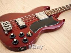 1987 Greco EB-65 SG Bass Vintage Electric Bass Guitar Cherry EB-3 Japan Fujigen