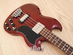 1987 Greco EB-65 SG Bass Vintage Electric Bass Guitar Cherry EB-3 Japan Fujigen