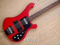 1990 Rickenbacker 4003S/5 5 String Electric Bass Guitar Red with Case, 4001S