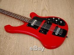 1990 Rickenbacker 4003S/5 5 String Electric Bass Guitar Red with Case, 4001S