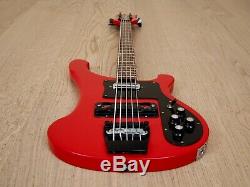 1990 Rickenbacker 4003S/5 5 String Electric Bass Guitar Red with Case, 4001S